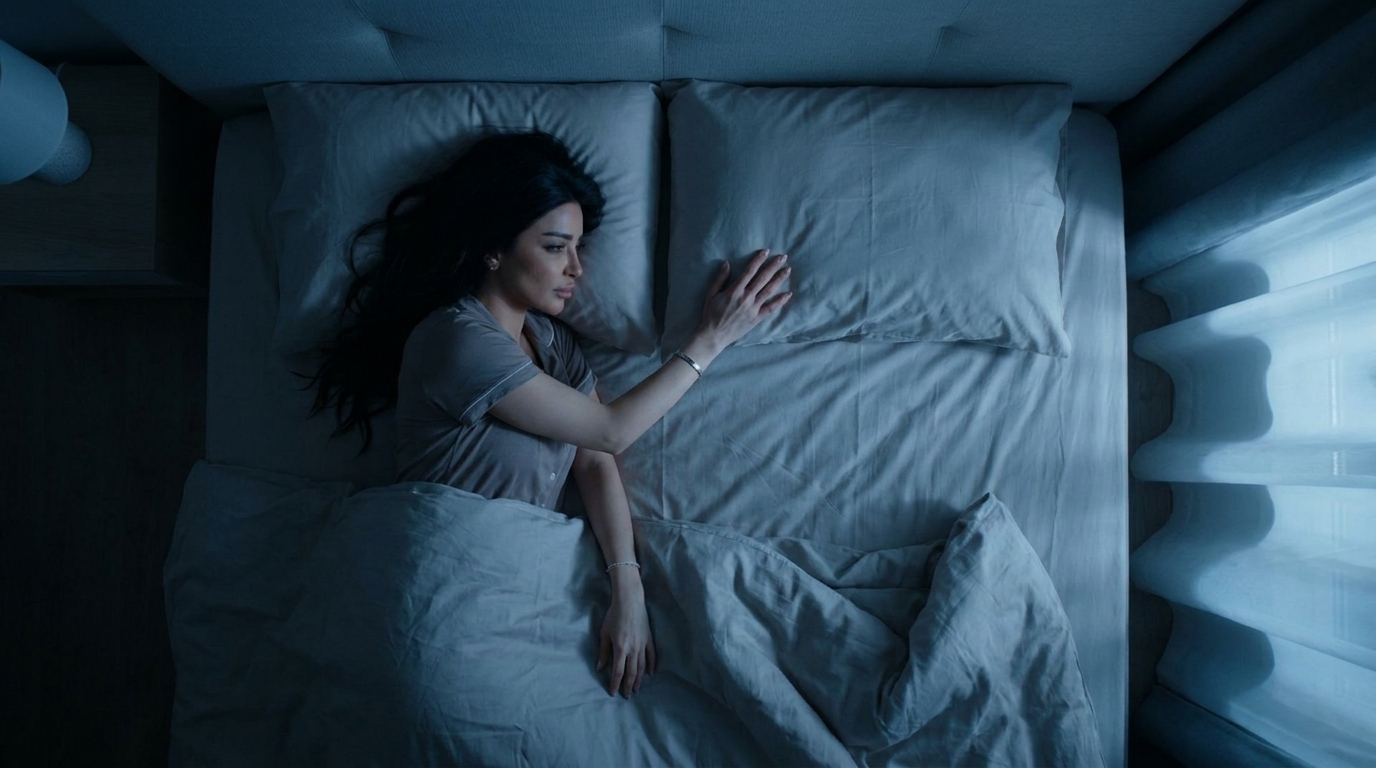 Empty side of the bed
