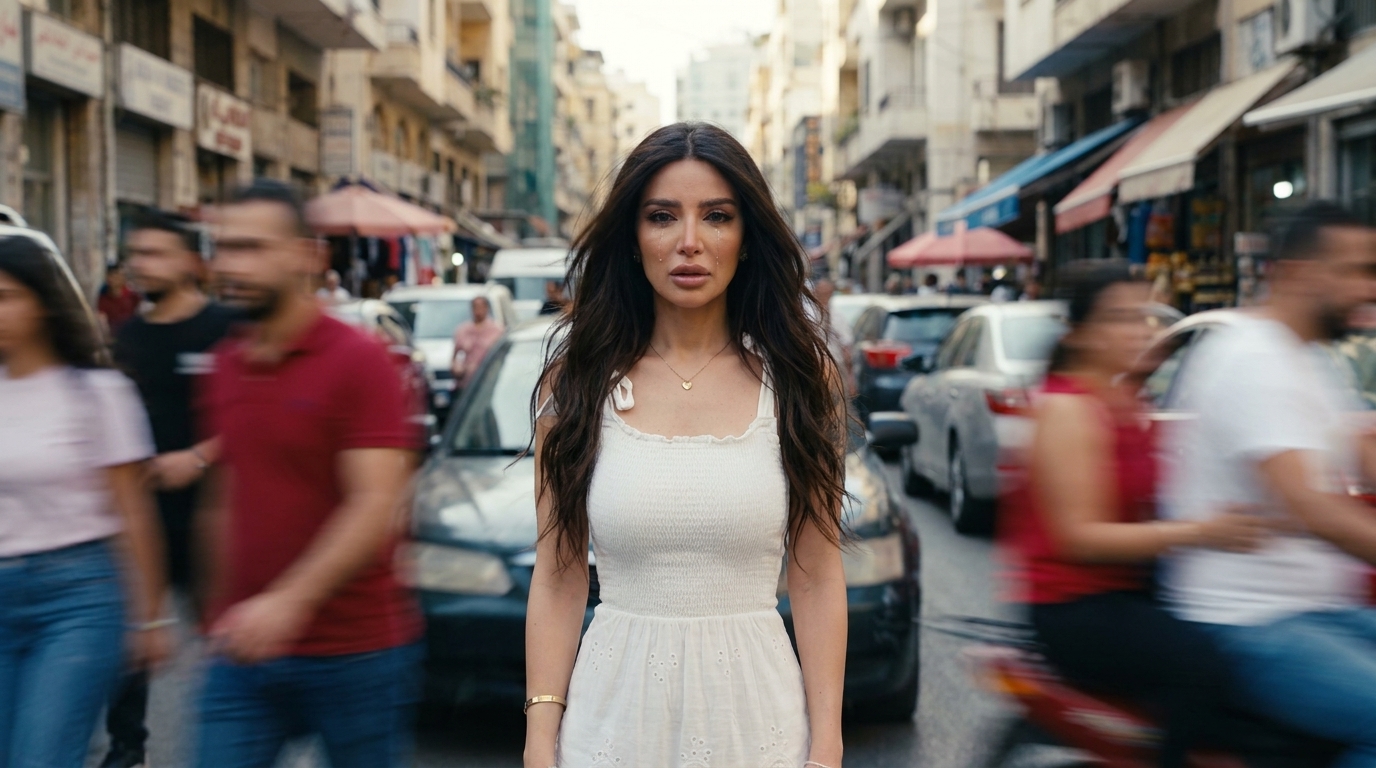 Tears in the crowded street